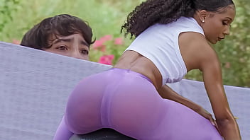Young Boy Peeps On His Horny Milf Neighbor’s Steamy Workout Session – Milfed