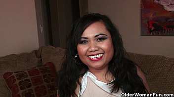 Asian Milf Gets A Thick, Creamy Glaze All Over Her Body