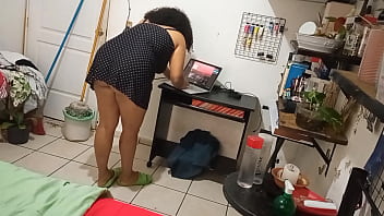 Sexy Milf Cleaning Her Room In Hot Lingerie 3