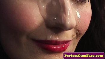 Lingerie-clad Milf Gets A Massive Facial Explosion