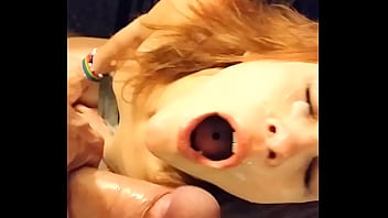 Fiery Redhead Earns Her Massive Cumload