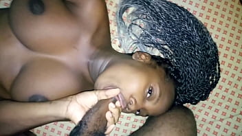 Stepsister’s Ebony Face Gets Painted With A Massive Cumshot After Hardcore Deepthroat Fuck