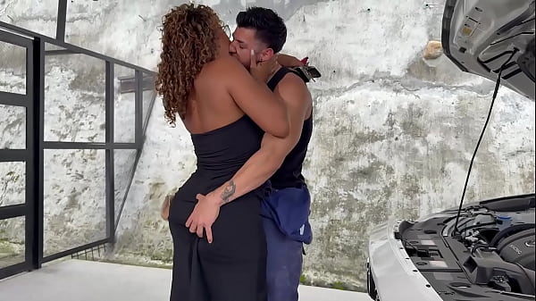 Ebony Milf With Perfect Tits Takes A Huge Cock, Latina Carla Morelli Begs Her Mechanic To Fill Her Dripping Pussy!